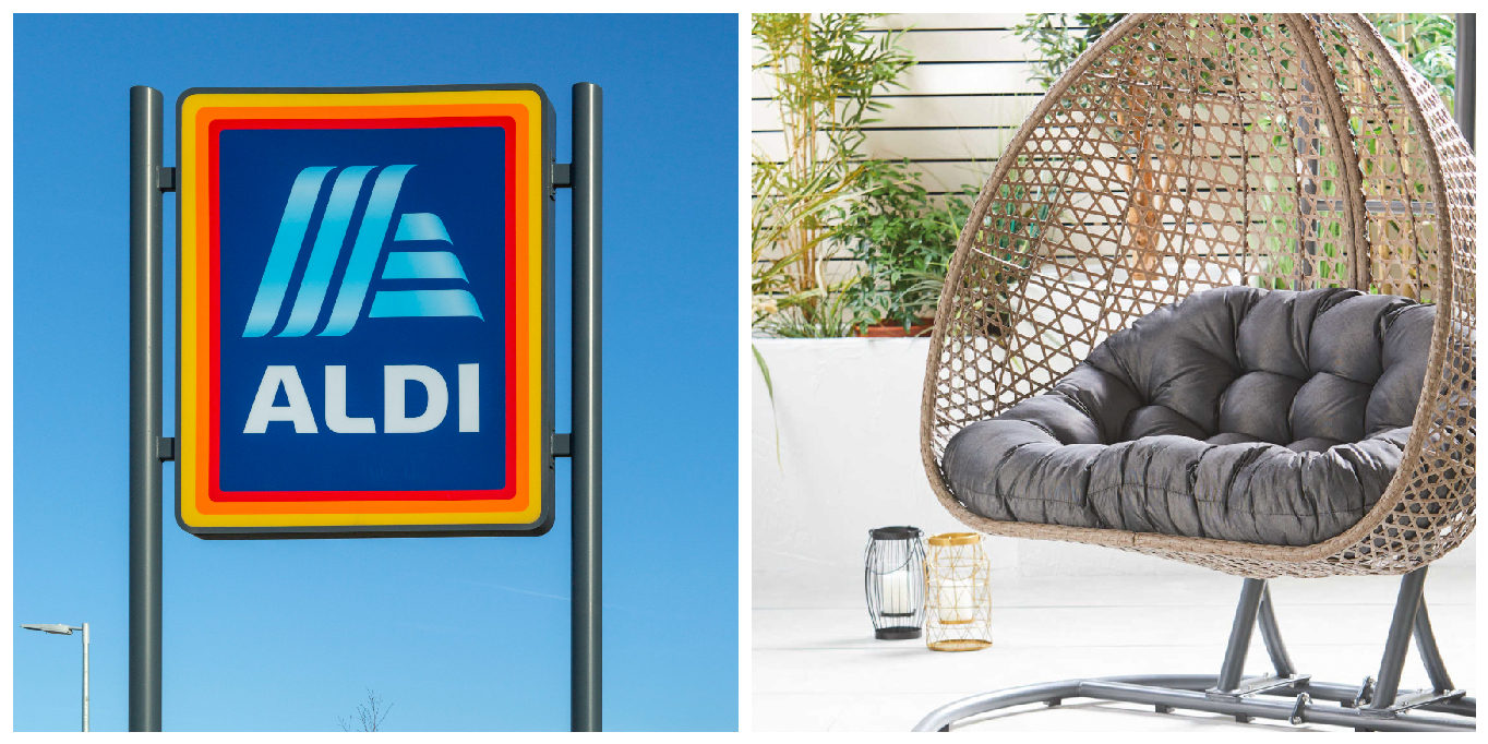 Aldi egg chair size hot sale